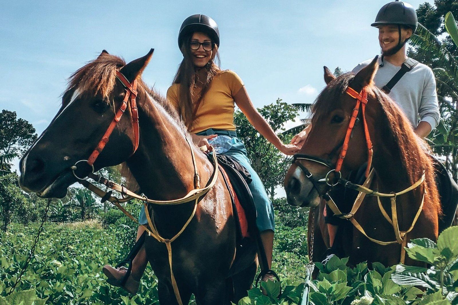 Horseback riding through the highlands