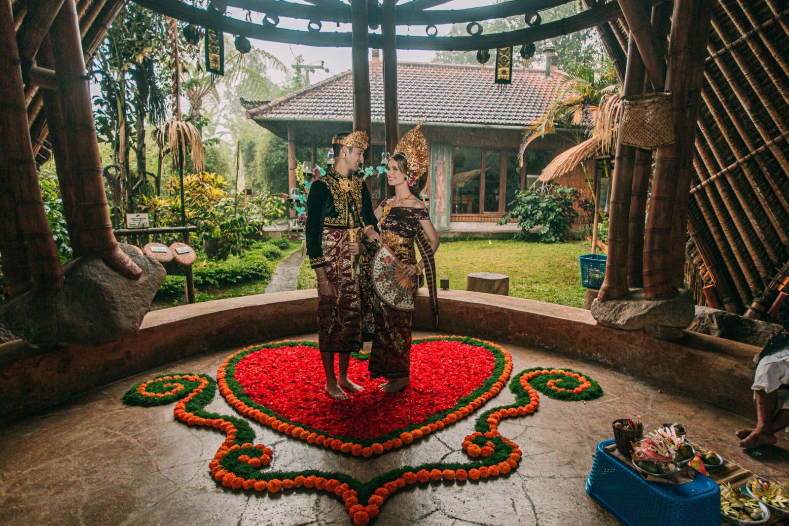 A wedding setting in the Bali highlands
